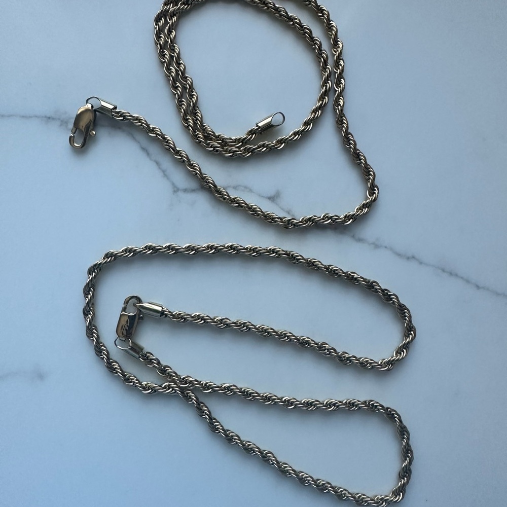 Rope Chains in Yellow Gold- 4mm (2 chains )